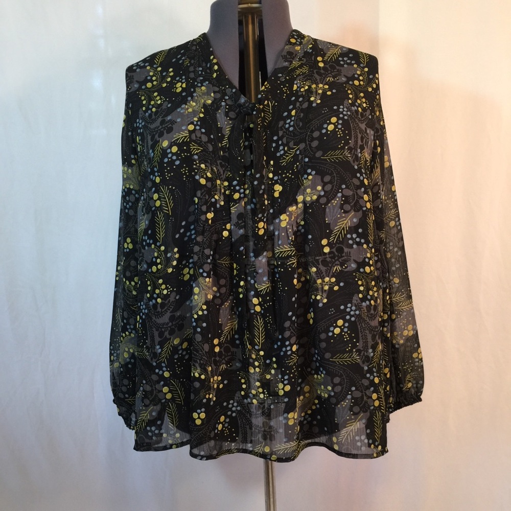 LANE BRYANT | sheer front tie top